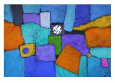 Divine mélodie - Expressionnisme abstrait Peinture intitulée "Divine mélodie - Ex…" par Jacqueline Pizano, Œuvre d'art originale, Acrylique Monté sur Châssis