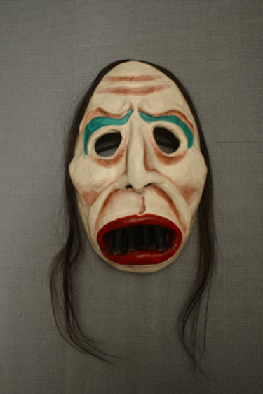 Sculpture titled "Aonyōbō" by Patrick Jannin, Original Artwork, Paper maché