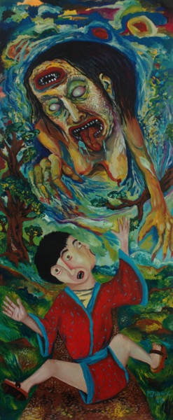Pintura intitulada "Mauvaise rencontre,…" por Patrick Jannin, Obras de arte originais, Acrílico