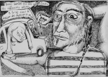 La Ritournelle Drawing titled "La Ritournelle" by Patrick Jannin, Original Art, Ink