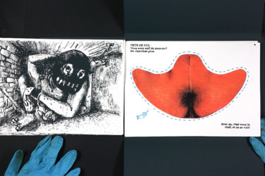 Druckgrafik mit dem Titel "respire pas - extra…" von Patrick Jannin, Original-Kunstwerk, Siebdruck
