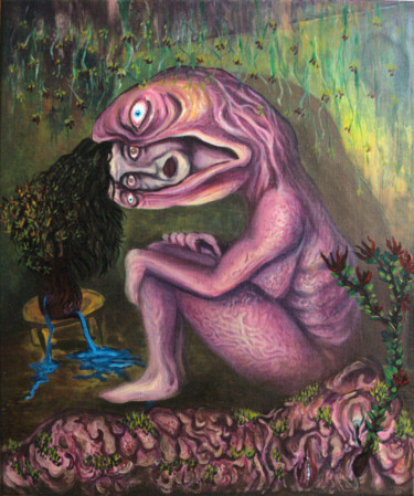 Rebirth Painting titled "Rebirth" by Patrick Jannin, Original Art, Acrylic Mounted on Stretcher frame