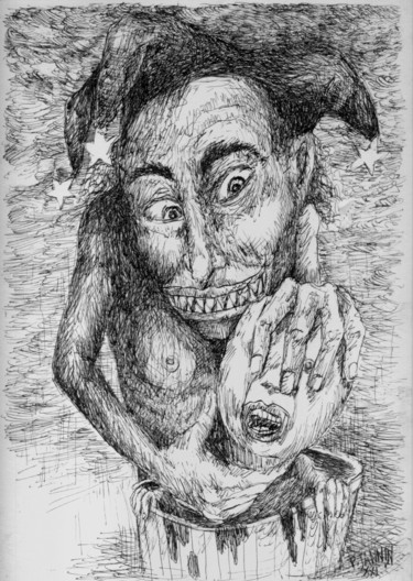 Conte défait Drawing titled "Conte défait" by Patrick Jannin, Original Art, Ink