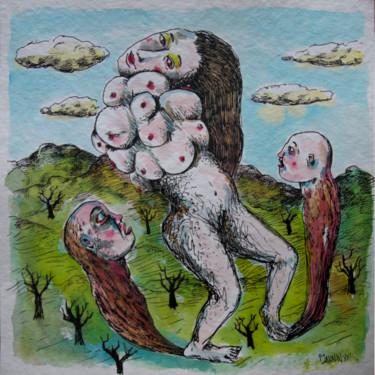 Desenho intitulada "La matrice et ses a…" por Patrick Jannin, Obras de arte originais, Tinta