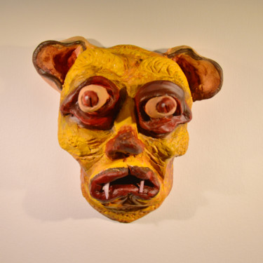 Sculpture titled "HYENA" by Patrick Jannin, Original Artwork, Clay