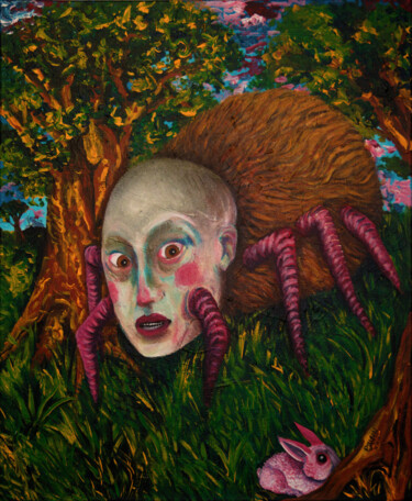 Painting titled "The Spider Song" by Patrick Jannin, Original Artwork, Acrylic