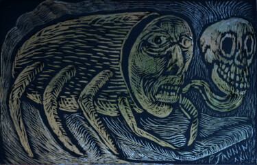Отпечатки и Гравюры под названием "Une araignée bien m…" - Patrick Jannin, Подлинное произведение искусства, гравюра