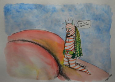 Drawing titled "I am your candyman" by Patrick Jannin, Original Artwork, Ink