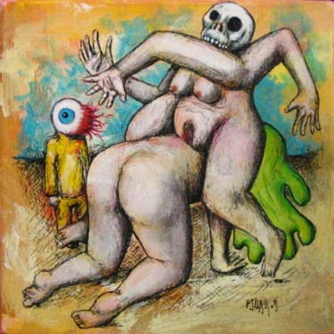Peinture intitulée "Eloge de la folie" par Patrick Jannin, Œuvre d'art originale