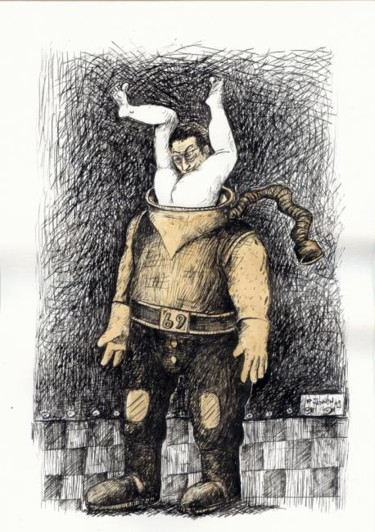 「69 : année érotique…」というタイトルの描画 Patrick Janninによって, オリジナルのアートワーク, その他
