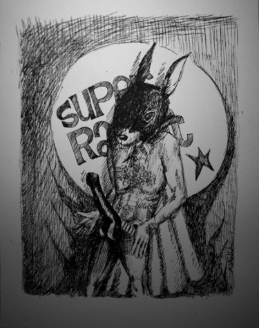 Dessin intitulée "Super Eros" par Patrick Jannin, Œuvre d'art originale, Autre