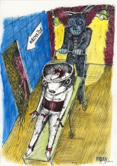 Zeichnungen mit dem Titel "Autopsie du désir" von Patrick Jannin, Original-Kunstwerk, Andere