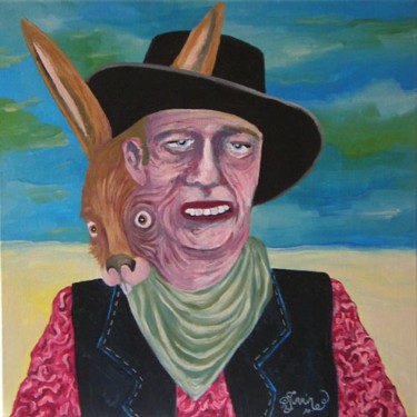 Peinture intitulée "John Wayne" par Patrick Jannin, Œuvre d'art originale, Acrylique