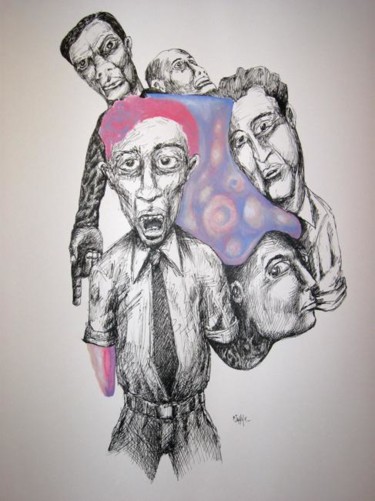 Drawing titled "La Vie en Rose / Pu…" by Patrick Jannin, Original Artwork, Other