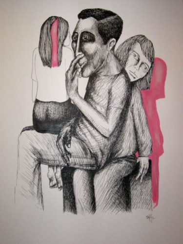 Drawing titled "La Vie en Rose / Pa…" by Patrick Jannin, Original Artwork, Other