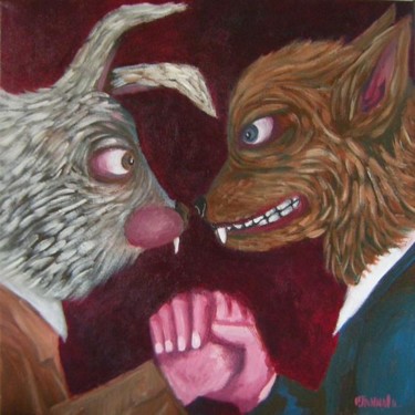Peinture intitulée "Concours de Bêtes" par Patrick Jannin, Œuvre d'art originale, Acrylique