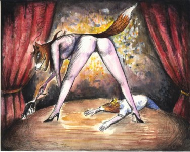 Tekening getiteld "Strip-tease / Irma…" door Patrick Jannin, Origineel Kunstwerk, Anders