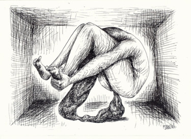 "Gymnastique de l'in…" başlıklı Resim Patrick Jannin tarafından, Orijinal sanat, Mürekkep