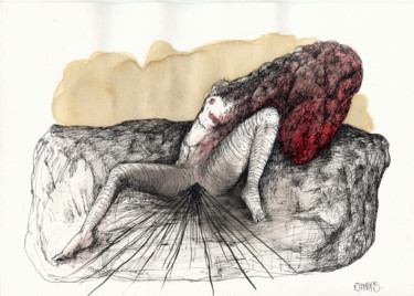Рисунок под названием "Eat Meat, Love Sex" - Patrick Jannin, Подлинное произведение искусства, Другой