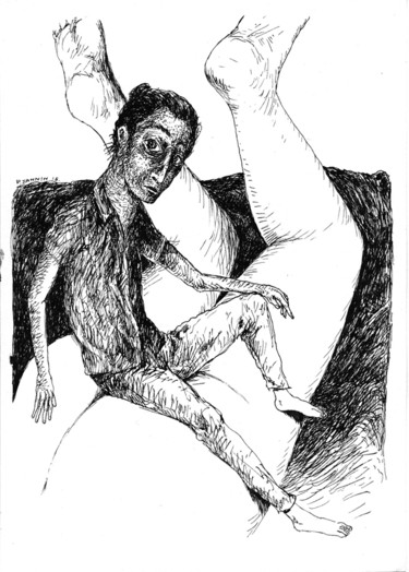 Drawing titled "Une certaine idée d…" by Patrick Jannin, Original Artwork, Ink