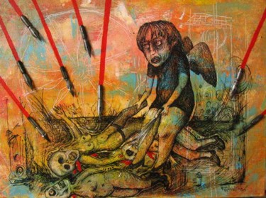 Pintura intitulada "Rage against the Fa…" por Patrick Jannin, Obras de arte originais