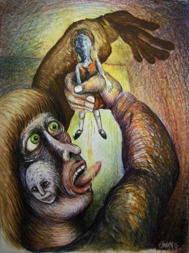 Desenho intitulada "Winny the Pee" por Patrick Jannin, Obras de arte originais, Outro