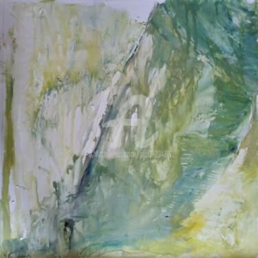 Painting titled "Aqua verde 3" by Pjc, Original Artwork, Oil