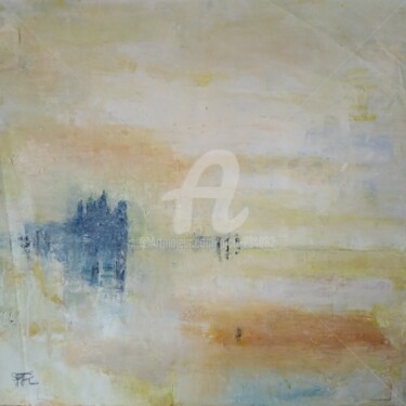 Peinture intitulée "Dans la brume" par Pjc, Œuvre d'art originale, Huile Monté sur Carton
