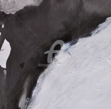 Картина под названием "Noir et blanc 2" - Pjc, Подлинное произведение искусства, Чернила Установлен на Деревянная рама для н…