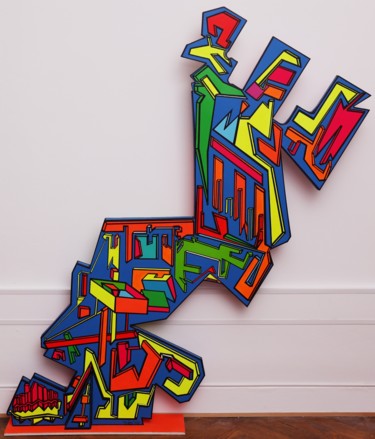 Sculpture titled "Upside Down" by Pierre-Jean Combar, Original Artwork, Acrylic