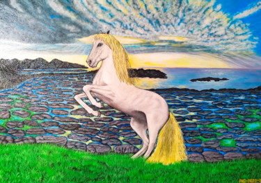 Картина под названием ""HEAVENLY HORSE"" - Olga Pisarenko, Подлинное произведение искусства, Акрил