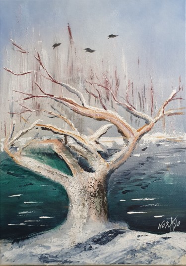 Malerei mit dem Titel "Comme un arbre dans…" von Pascal Koza, Original-Kunstwerk, Acryl Auf Keilrahmen aus Holz montiert