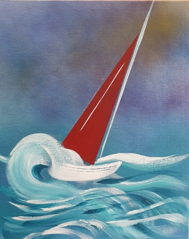 Peinture intitulée "La vague" par Pascal Koza, Œuvre d'art originale, Acrylique Monté sur Châssis en bois