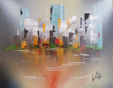 Painting titled "Urban Style 3" by Pascal Koza, Original Artwork, Acrylic Mounted on Wood Stretcher frame