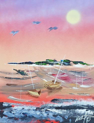 Peinture intitulée "La tempête" par Pascal Koza, Œuvre d'art originale, Acrylique Monté sur Châssis en bois