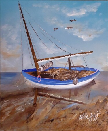 Peinture intitulée "A marée basse 3" par Pascal Koza, Œuvre d'art originale, Acrylique Monté sur Châssis en bois