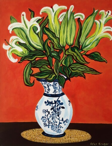 Painting titled "Lillie in a Chinese…" by Peter Kruger, Original Artwork, Acrylic