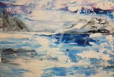 Painting titled "COLD WINDS, ABSTRAC…" by Plakhotnyk Nataliia, Original Artwork, Acrylic