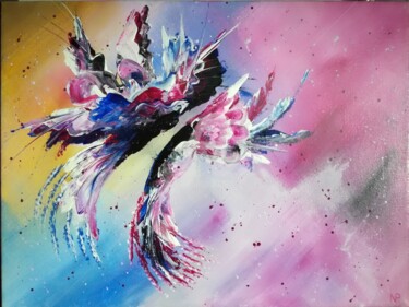 Painting titled "Love is in the air" by Plakhotnyk Nataliia, Original Artwork, Acrylic