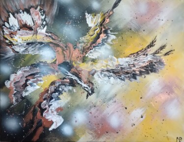 Painting titled "The bird of luck" by Plakhotnyk Nataliia, Original Artwork, Acrylic