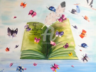 Painting titled "The book of life" by Plakhotnyk Nataliia, Original Artwork, Oil
