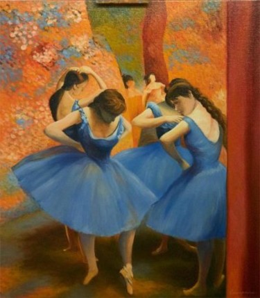 Peinture intitulée "Degas Dancers repro…" par Pascal Lampecco, Œuvre d'art originale, Acrylique Monté sur Châssis en bois