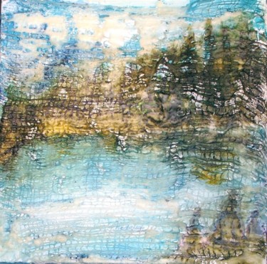 Peinture intitulée "Au bord du lac..." par Diane Plasse, Œuvre d'art originale