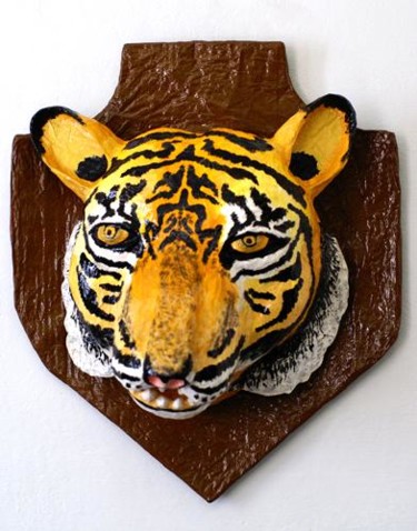 Sculpture intitulée "Tigre, feu du Benga…" par La Plasticerie, Œuvre d'art originale