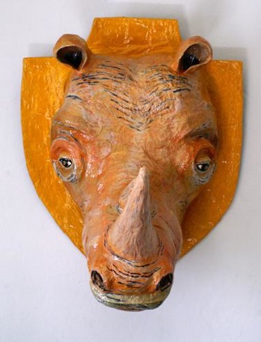 Sculpture intitulée "Otto Rhino" par La Plasticerie, Œuvre d'art originale
