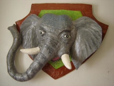 Sculpture intitulée "éléphant" par La Plasticerie, Œuvre d'art originale