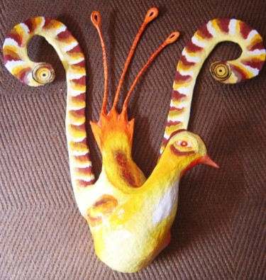 Sculpture titled "Oiseau-Lyre" by La Plasticerie, Original Artwork