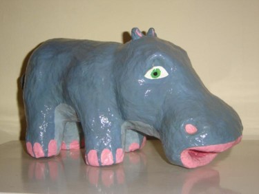 Скульптура под названием "HIPPO" - La Plasticerie, Подлинное произведение искусства
