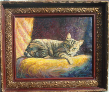 Peinture intitulée "chataigne" par Bob Du Sud, Œuvre d'art originale, Huile
