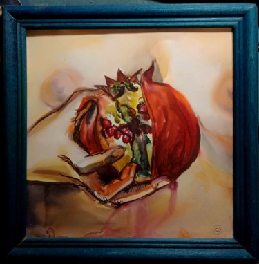 Картина под названием "Персефона" - Galya Platonova, Подлинное произведение искусства, Акварель Установлен на картон